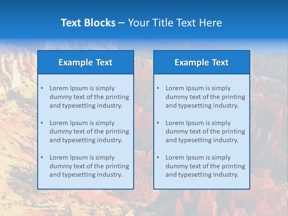 Grand Blue Canyon PowerPoint Template