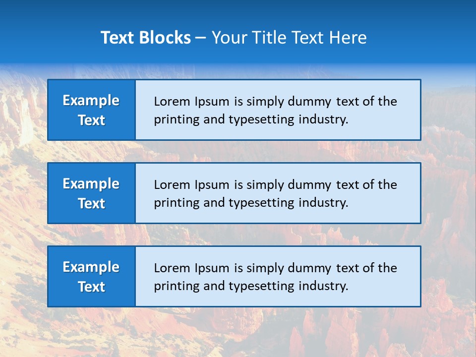Grand Blue Canyon PowerPoint Template