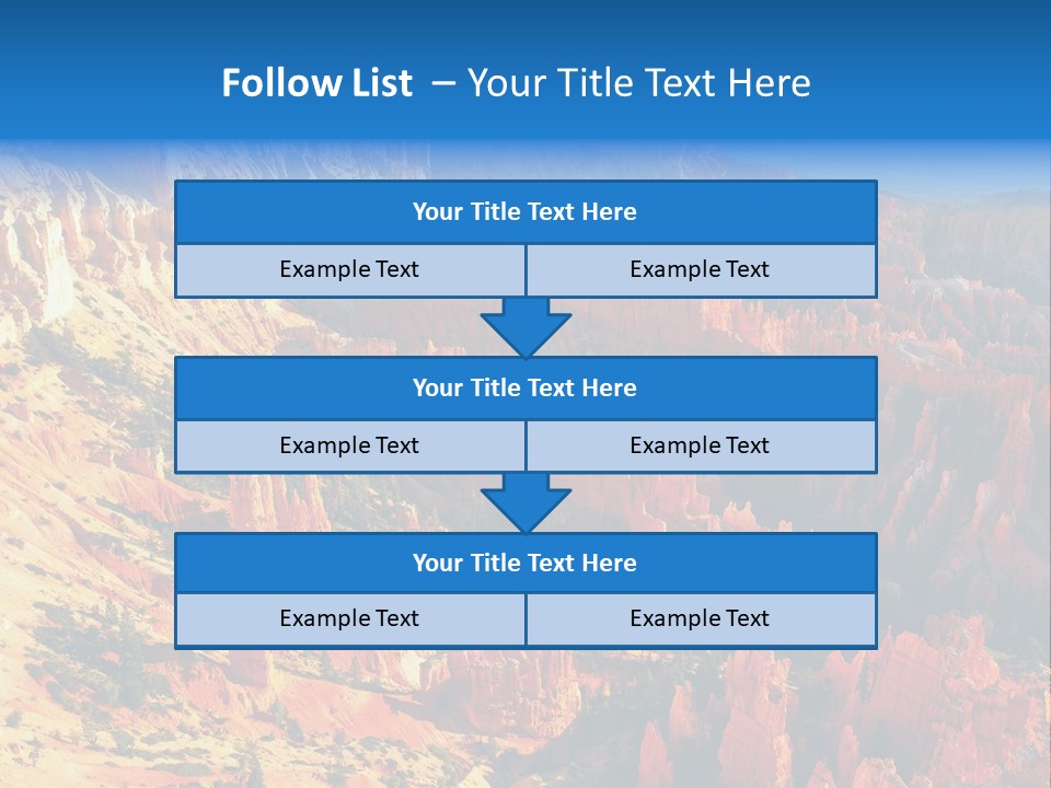 Grand Blue Canyon PowerPoint Template