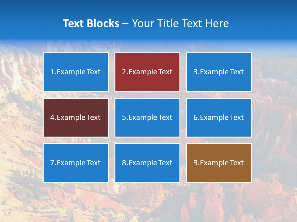 Grand Blue Canyon PowerPoint Template