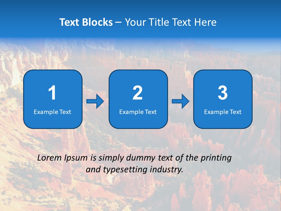 Grand Blue Canyon PowerPoint Template