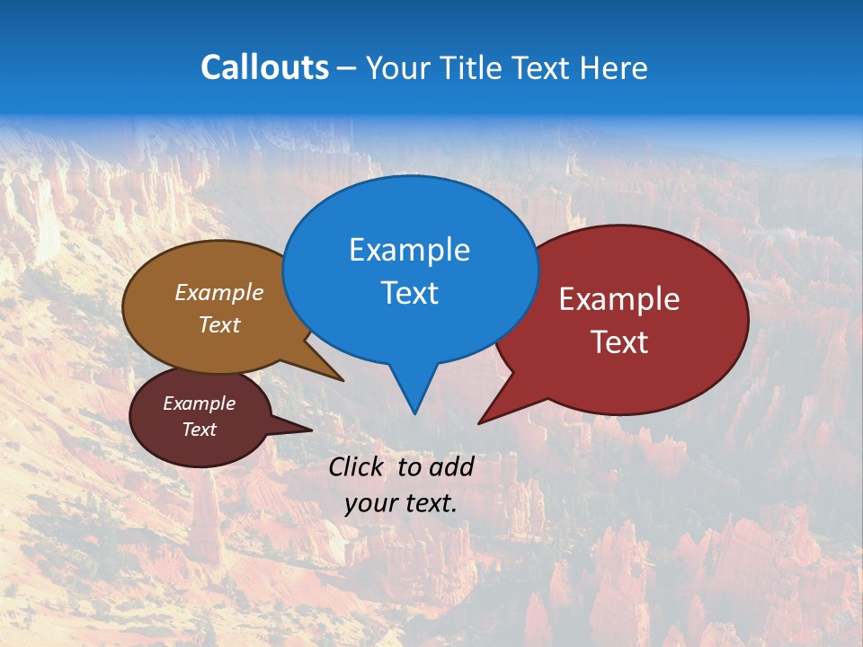 Grand Blue Canyon PowerPoint Template