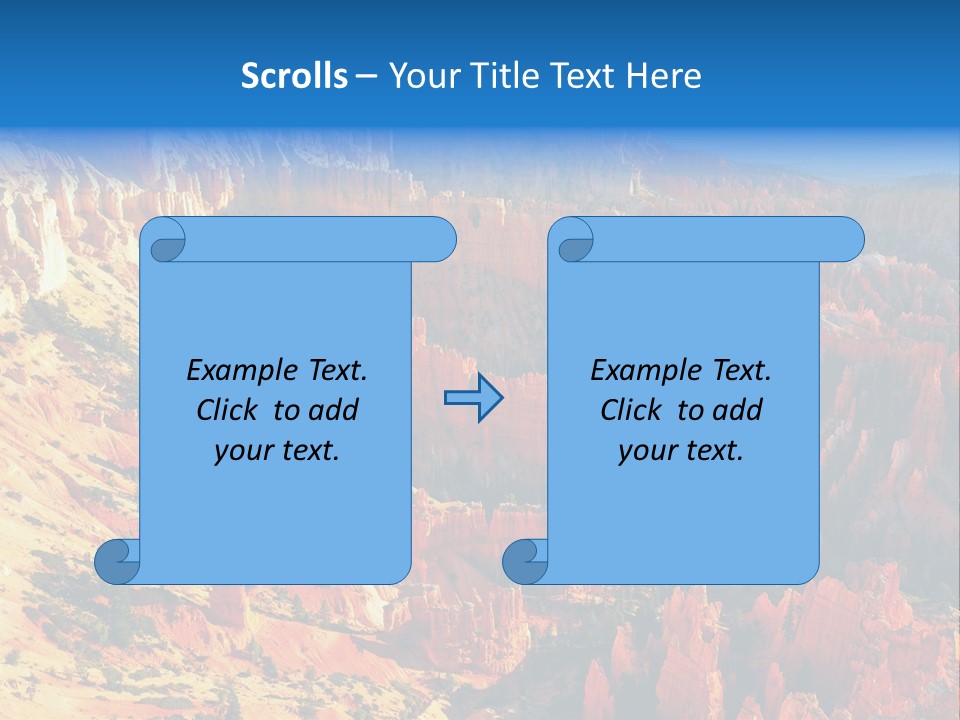 Grand Blue Canyon PowerPoint Template