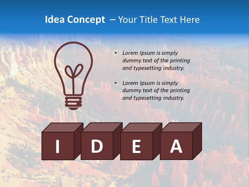 Grand Blue Canyon PowerPoint Template