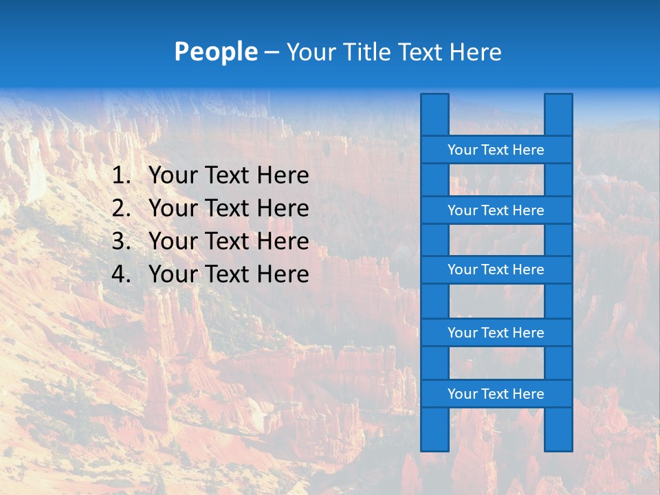 Grand Blue Canyon PowerPoint Template