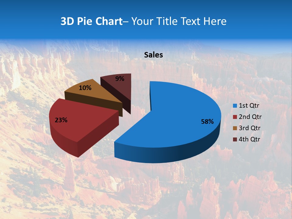 Grand Blue Canyon PowerPoint Template