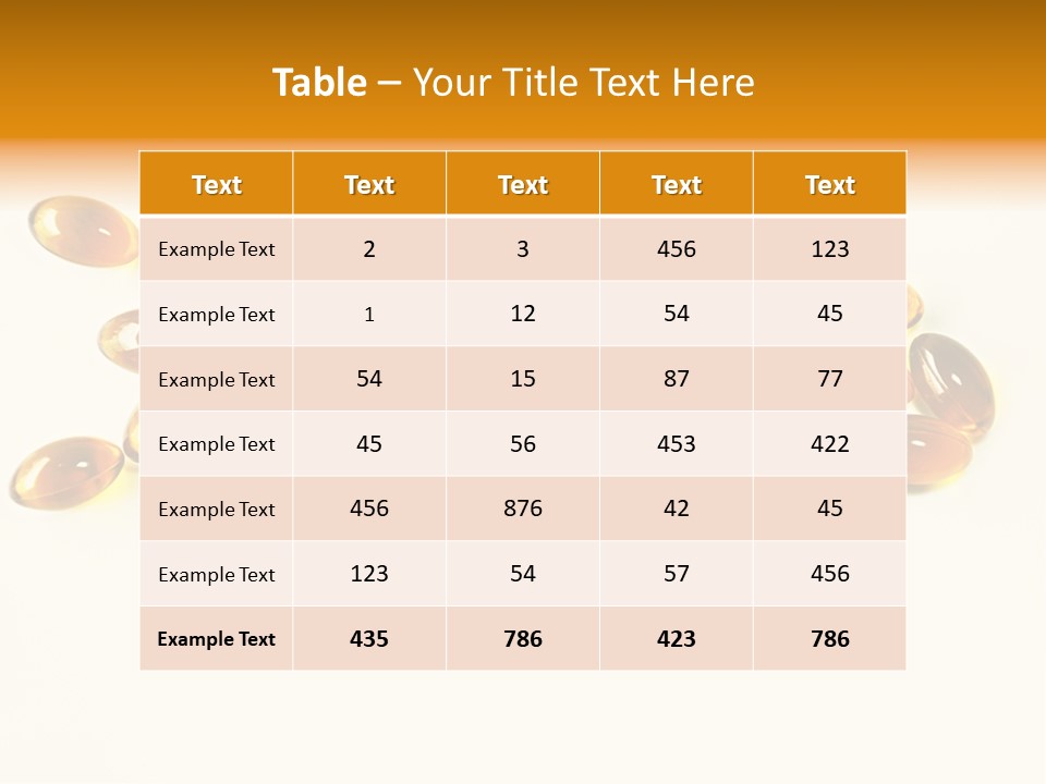 Rice Oil Multivitamin Cod PowerPoint Template
