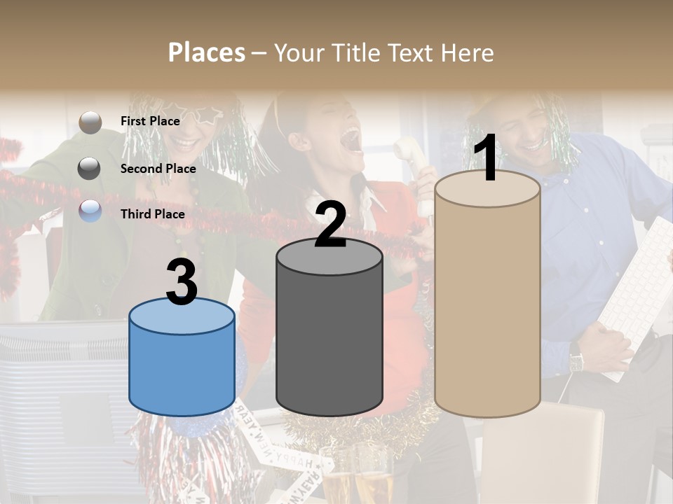 A Group Of People Standing Around Each Other PowerPoint Template