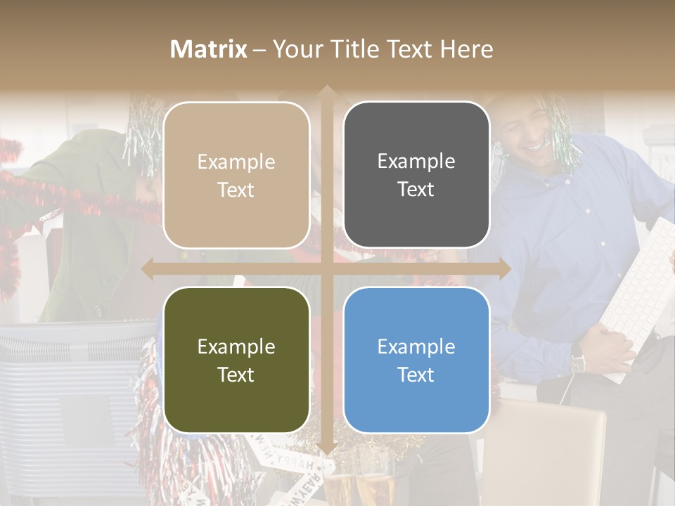 A Group Of People Standing Around Each Other PowerPoint Template