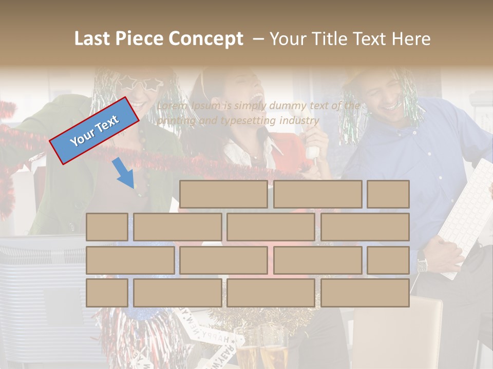 A Group Of People Standing Around Each Other PowerPoint Template