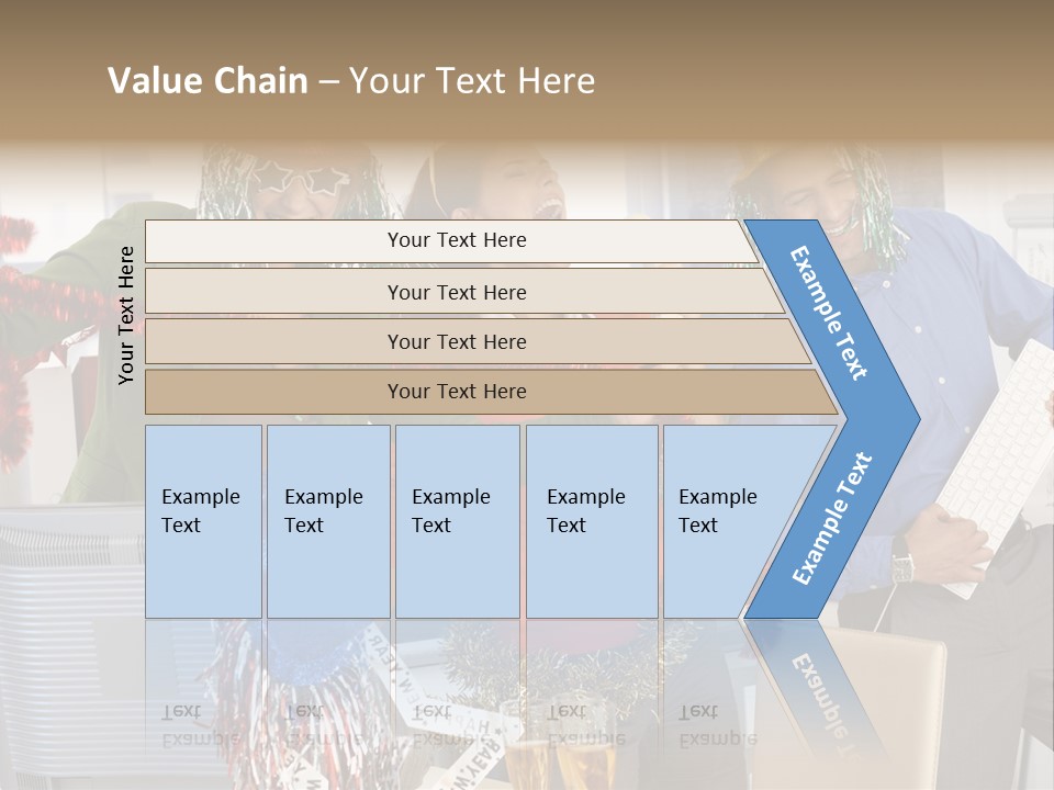 A Group Of People Standing Around Each Other PowerPoint Template