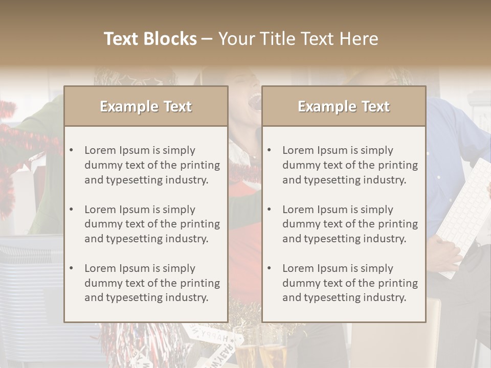 A Group Of People Standing Around Each Other PowerPoint Template