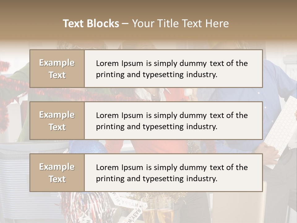 A Group Of People Standing Around Each Other PowerPoint Template