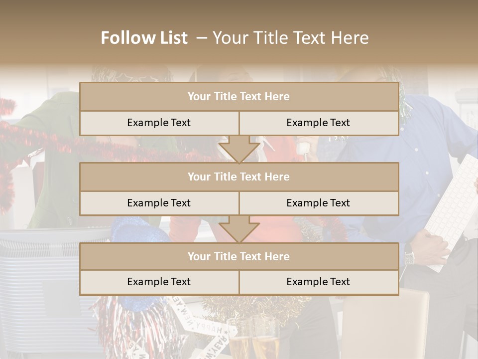 A Group Of People Standing Around Each Other PowerPoint Template