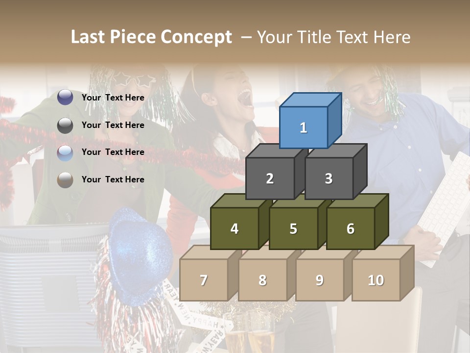 A Group Of People Standing Around Each Other PowerPoint Template