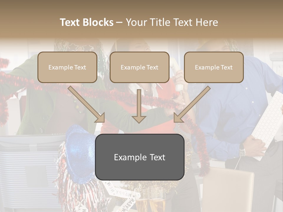 A Group Of People Standing Around Each Other PowerPoint Template