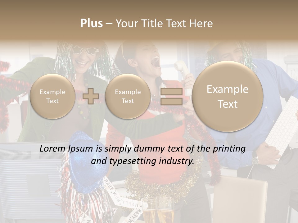 A Group Of People Standing Around Each Other PowerPoint Template