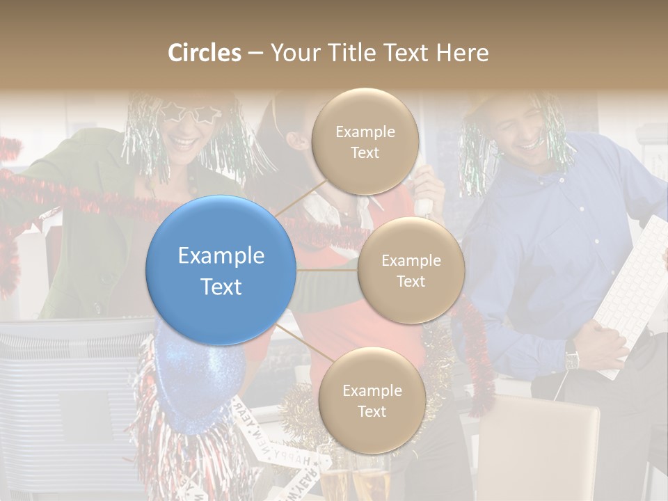 A Group Of People Standing Around Each Other PowerPoint Template