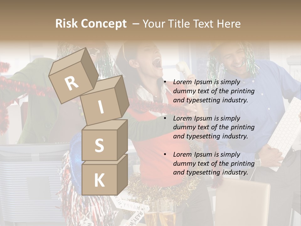 A Group Of People Standing Around Each Other PowerPoint Template