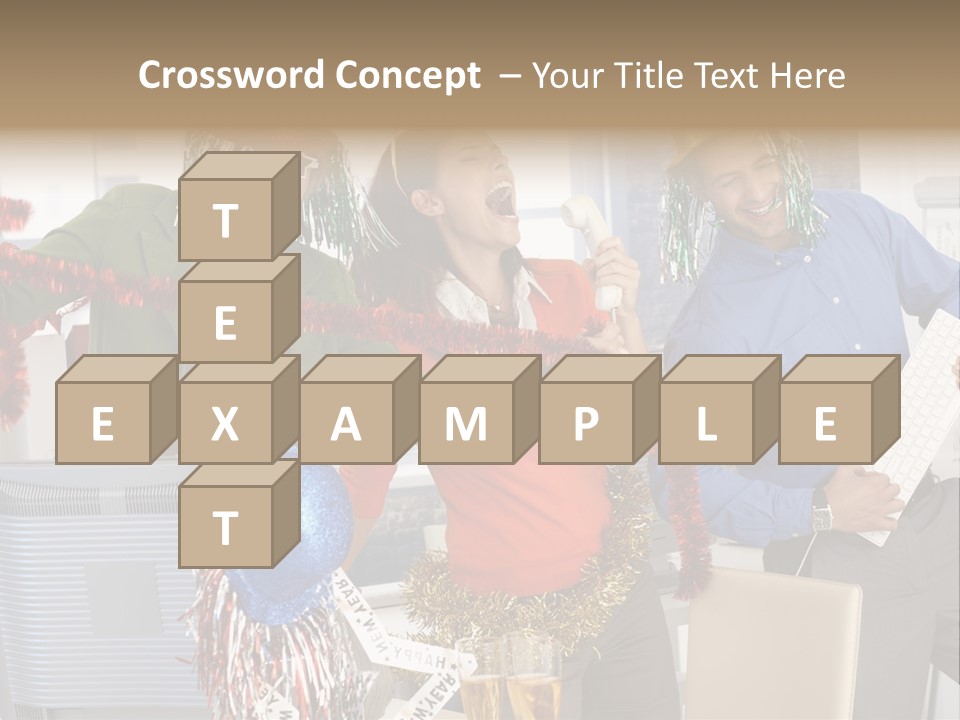 A Group Of People Standing Around Each Other PowerPoint Template