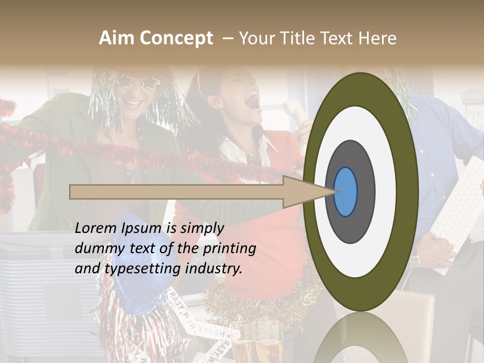 A Group Of People Standing Around Each Other PowerPoint Template