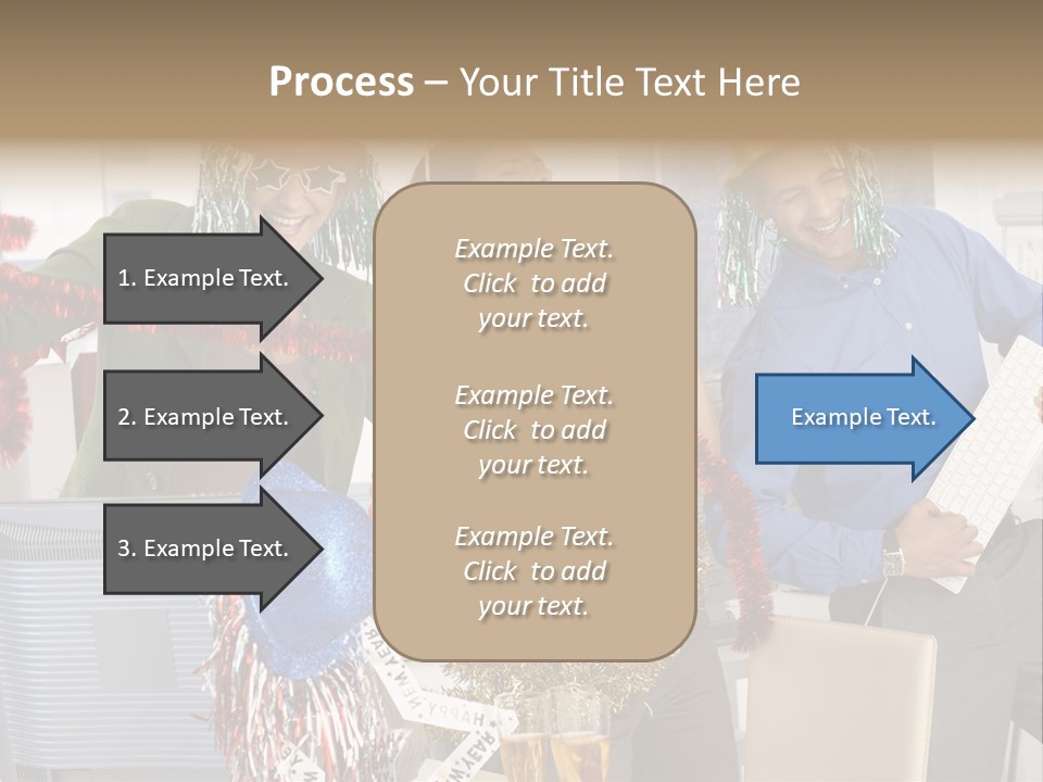 A Group Of People Standing Around Each Other PowerPoint Template