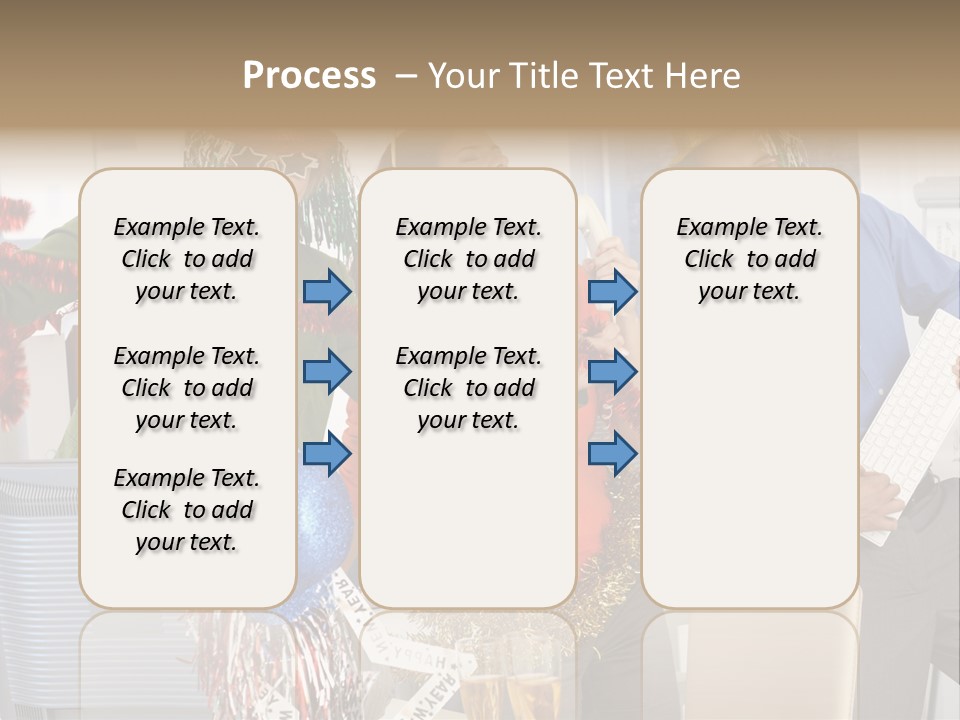 A Group Of People Standing Around Each Other PowerPoint Template