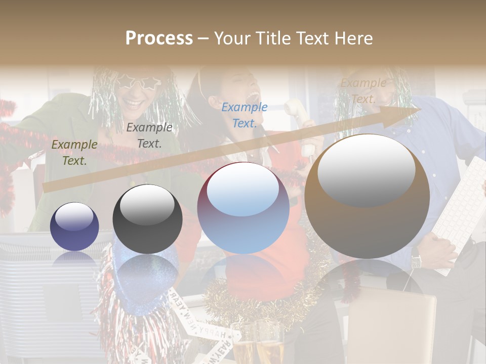 A Group Of People Standing Around Each Other PowerPoint Template
