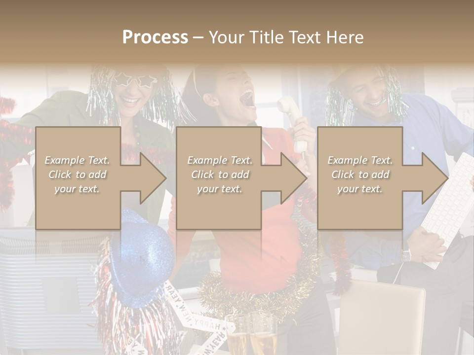 A Group Of People Standing Around Each Other PowerPoint Template