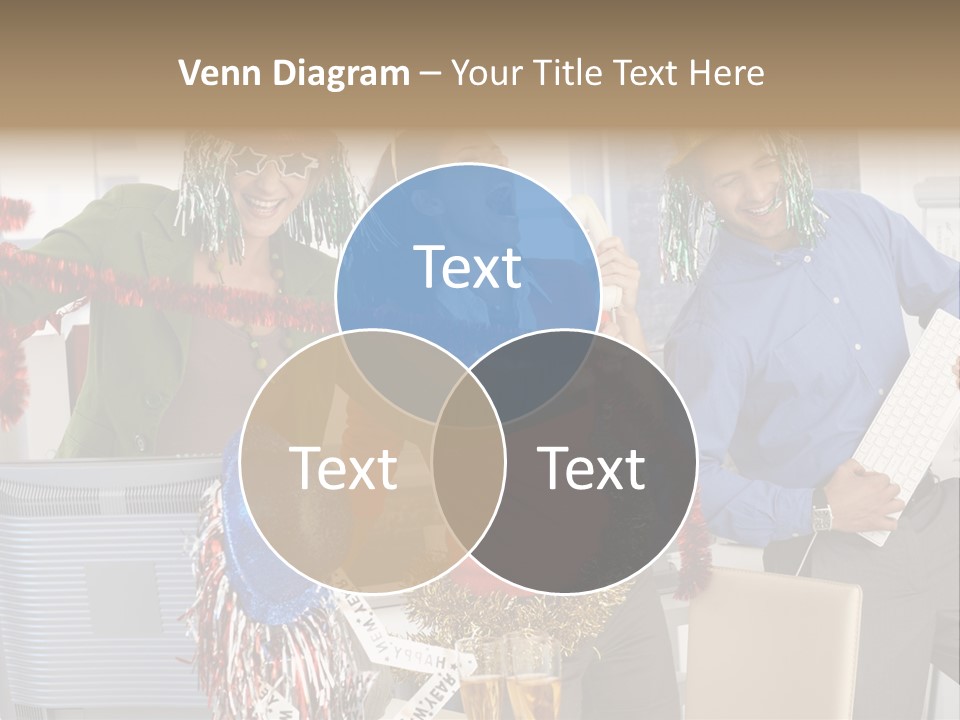 A Group Of People Standing Around Each Other PowerPoint Template