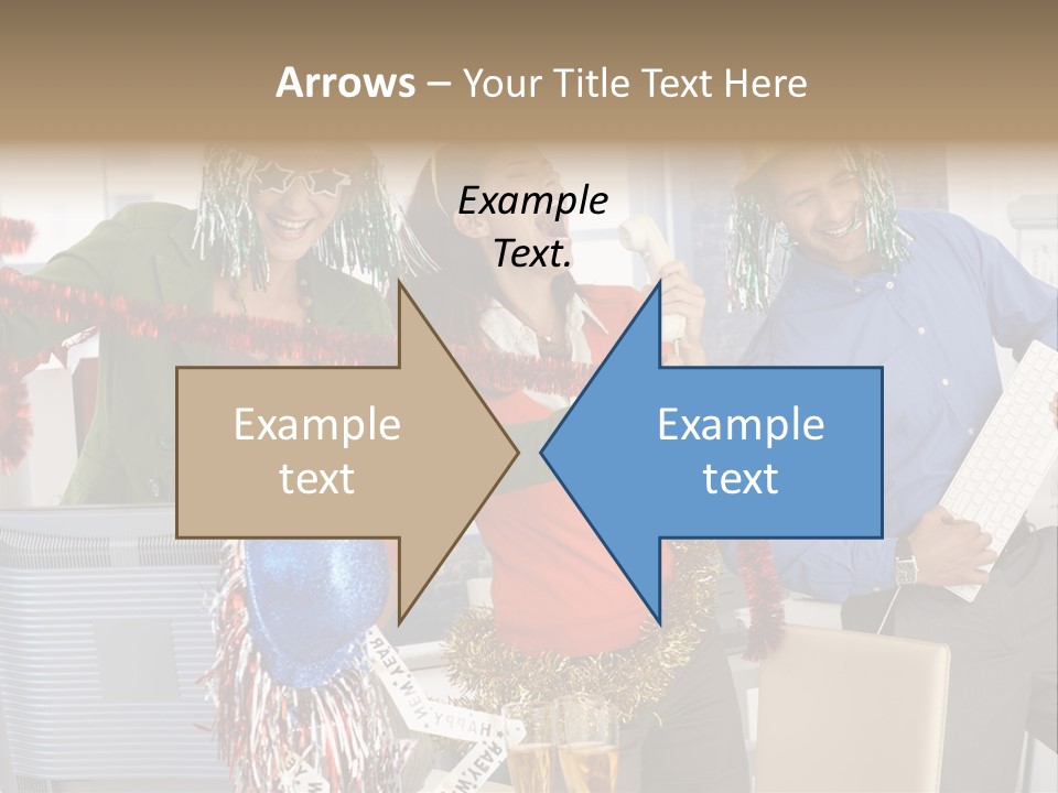 A Group Of People Standing Around Each Other PowerPoint Template