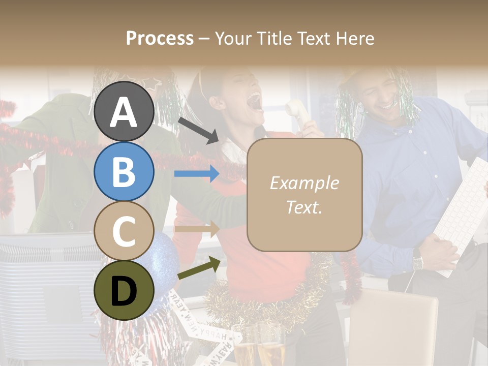 A Group Of People Standing Around Each Other PowerPoint Template