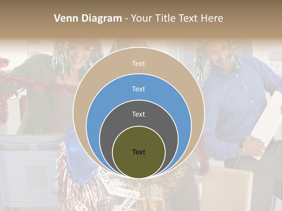 A Group Of People Standing Around Each Other PowerPoint Template
