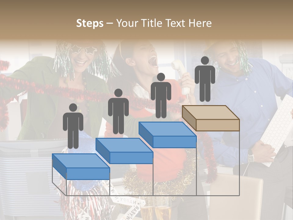 A Group Of People Standing Around Each Other PowerPoint Template