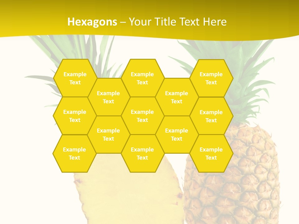 A Pineapple And A Piece Of Pineapple On A White Background PowerPoint Template