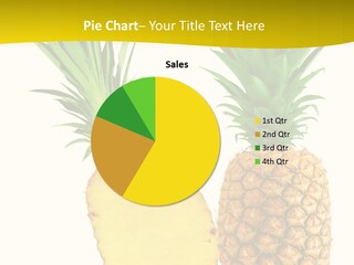 A Pineapple And A Piece Of Pineapple On A White Background PowerPoint Template