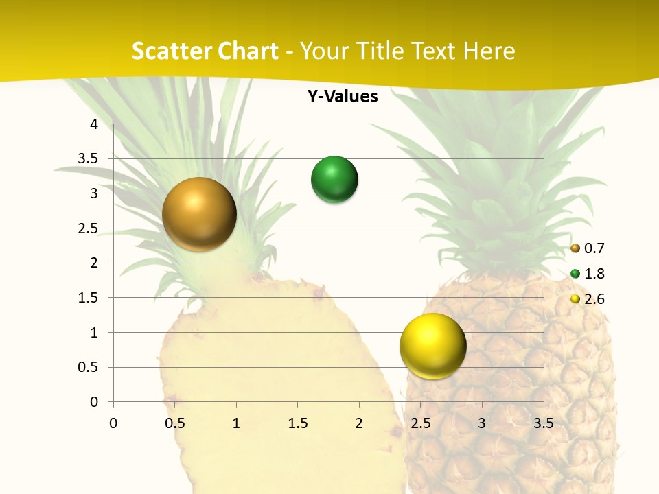 A Pineapple And A Piece Of Pineapple On A White Background PowerPoint Template