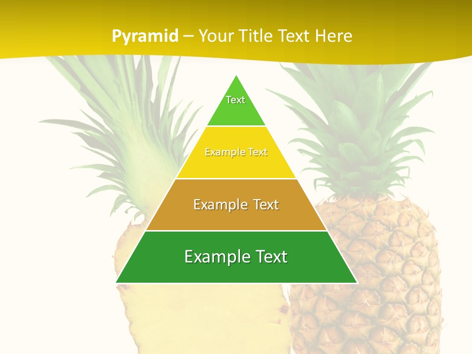A Pineapple And A Piece Of Pineapple On A White Background PowerPoint Template