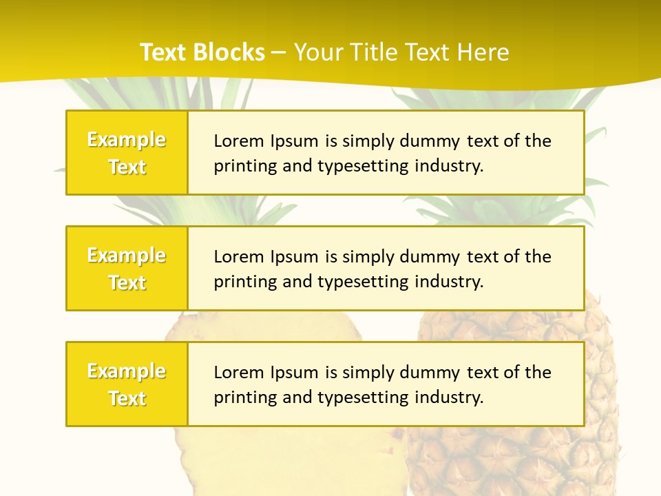 A Pineapple And A Piece Of Pineapple On A White Background PowerPoint Template