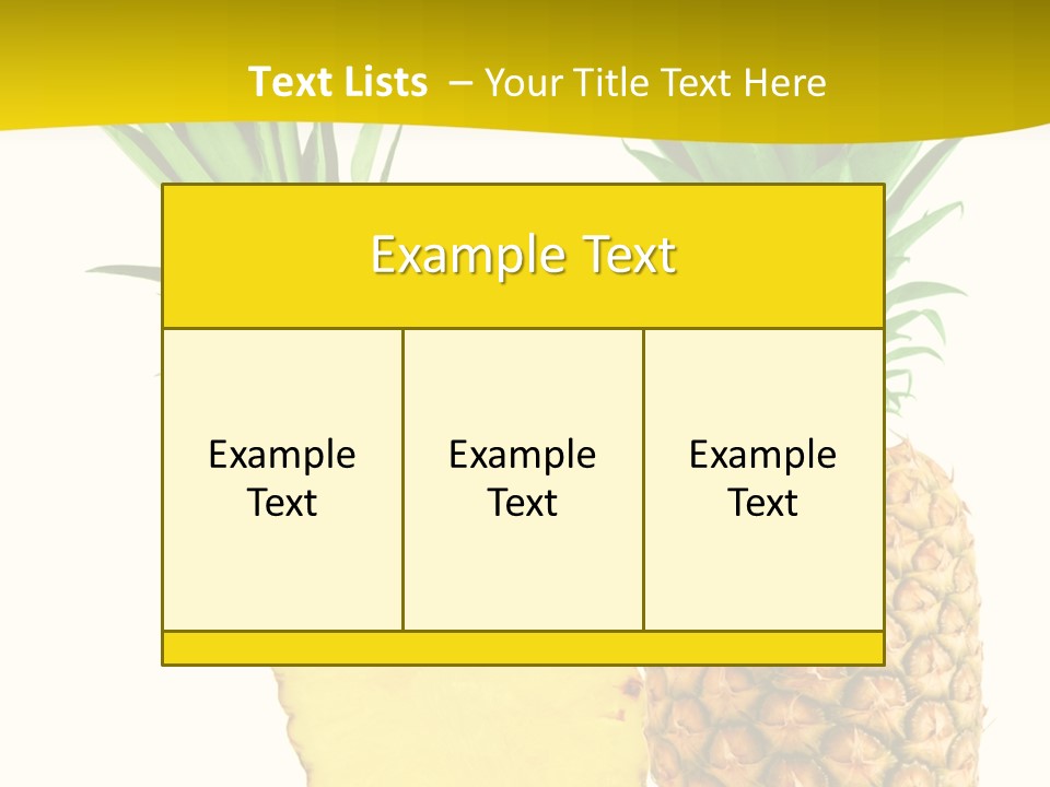 A Pineapple And A Piece Of Pineapple On A White Background PowerPoint Template