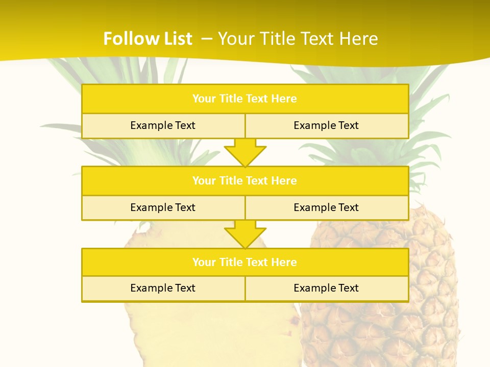 A Pineapple And A Piece Of Pineapple On A White Background PowerPoint Template