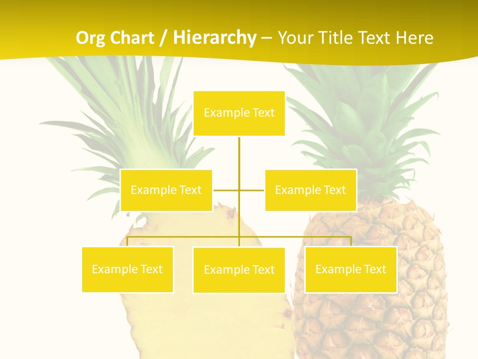 A Pineapple And A Piece Of Pineapple On A White Background PowerPoint Template