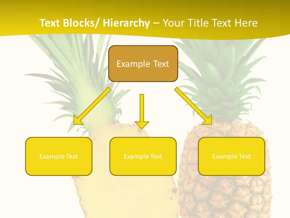 A Pineapple And A Piece Of Pineapple On A White Background PowerPoint Template