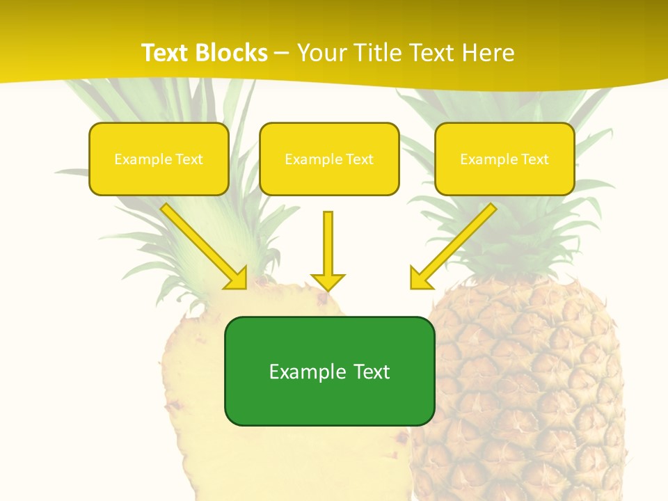 A Pineapple And A Piece Of Pineapple On A White Background PowerPoint Template