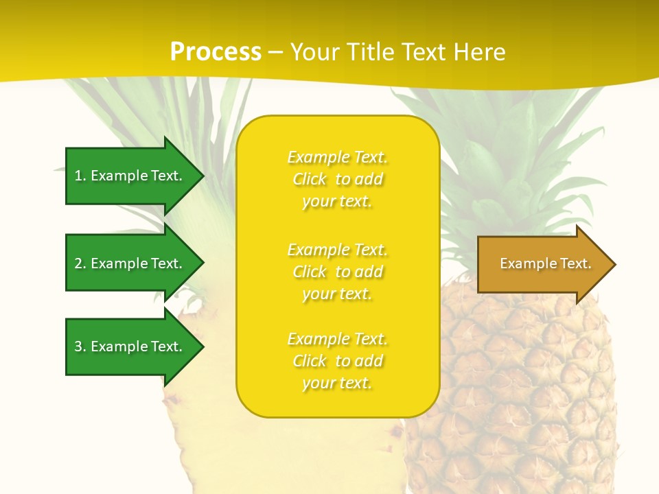 A Pineapple And A Piece Of Pineapple On A White Background PowerPoint Template