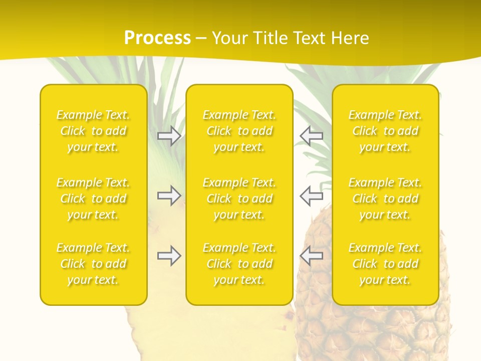 A Pineapple And A Piece Of Pineapple On A White Background PowerPoint Template