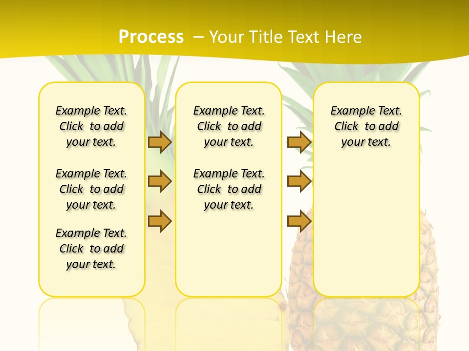 A Pineapple And A Piece Of Pineapple On A White Background PowerPoint Template