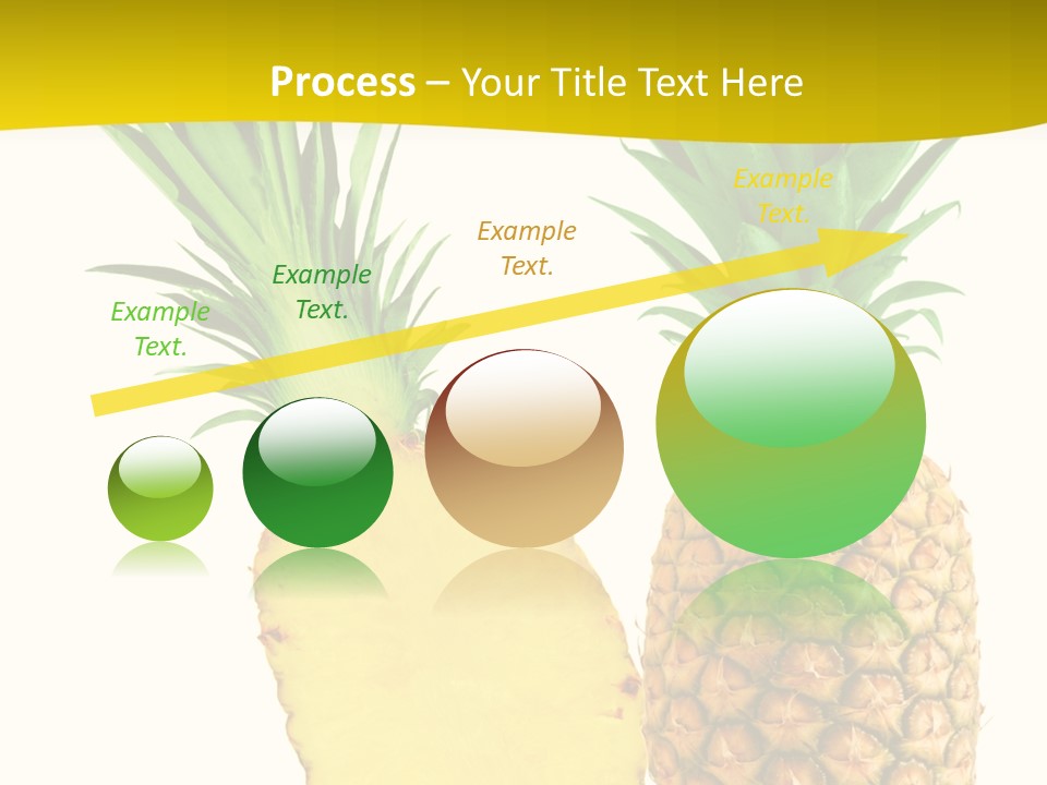 A Pineapple And A Piece Of Pineapple On A White Background PowerPoint Template