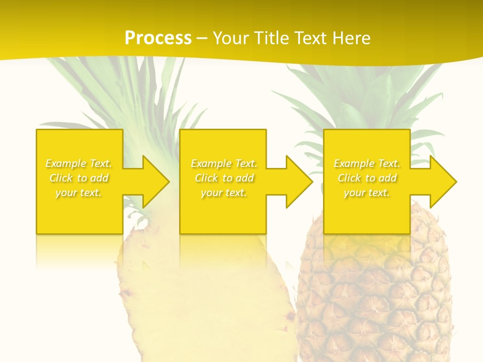 A Pineapple And A Piece Of Pineapple On A White Background PowerPoint Template