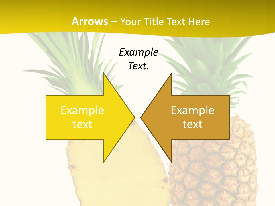 A Pineapple And A Piece Of Pineapple On A White Background PowerPoint Template